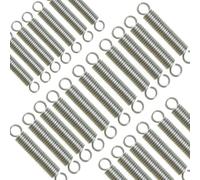 WANG TII DOO 50Piezas Hilo De Resorte Extendido, Diámetro De Alambre 0,8mm, 6mm OD, Longitud 50-60mm, Resorte De Doble Gancho para Reparaciones En Casa DIY, Plata,0.8 * 6 * 50 50pcs