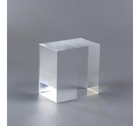 WANG TII DOO Bloque De Exhibición Cuadrado De Acrílico Transparente, 100 × 100 Mm, Soporte De Base De Acrílico para Exhibición De Adornos Y Manualidades De Fotografía,100×100×80mm