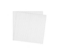 WANG TII DOO Paquete de 2 Piezas Panel Acrílico Transparente con Rayas Lámina Acrílica de Rayas Gruesas 150 mm x 150 mm Grosor 3-10 mm para Exhibición y Manualidades,150x150x10mm