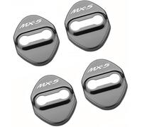 WANGAIDCE 4 Piezas Cubierta de La Cerradura de La Puerta del Coche de Acero Inoxidable para Mazda MX-5 Miata NA NB NC ND 2019 2020-2024, Funda Protectora para Cerraduras del Coche
