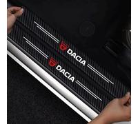 WANGAIDCE 4 Piezas Protectores de Umbral de Puerta de Coche para Dacia Duster Sandero Spring Logan, Protectores de Borde de Puerta de Coche, Calcomanías Fibra de Carbono Anti Patadas