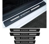 WANGAIDCE 4 Piezas Protectores de Umbral de Puerta de Coche para Dacia, Protectores de Borde de Puerta de Coche, Calcomanías Fibra de Carbono Anti Patadas