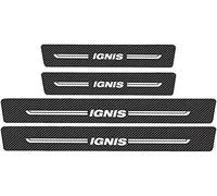 WANGAIDCE 4 Piezas Protectores de Umbral de Puerta de Coche para Suzuki IGNIS, Protectores de Borde de Puerta de Coche, Calcomanías Fibra de Carbono Anti Patadas