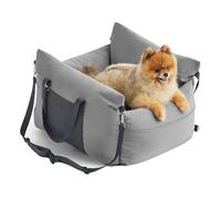 WANGAIDCE Asiento de Coche para Perros Extra Estable para Ford B-MAX 2012-2017, Trasero para Pequeños y Medianos, Oxford Transpirable, Lavable, Plegable,Grey