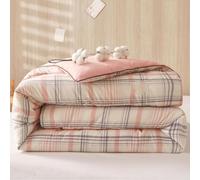 WANGCAIER 100% Cotton Soft Quilted Duvet Quilt, Comfort Sleep Easy, for Single Double King Size, Super Soft and Comfortable Quilt Queen Size Winter Warm Blanket Double