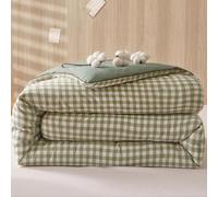 WANGCAIER 100% Cotton Soft Quilted Duvet Quilt, Comfort Sleep Easy, for Single Double King Size, Super Soft and Comfortable Quilt Queen Size Winter Warm Blanket Double