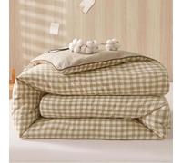 WANGCAIER 100% Cotton Soft Quilted Duvet Quilt, Comfort Sleep Easy, for Single Double King Size, Super Soft and Comfortable Quilt Queen Size Winter Warm Blanket Double