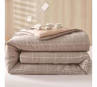 WANGCAIER 100% Cotton Soft Quilted Duvet Quilt, Comfort Sleep Easy, for Single Double King Size, Super Soft and Comfortable Quilt Queen Size Winter Warm Blanket Double