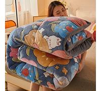 WANGCAIER Comforter Queen Modern Duvet Quilt Art Bedding Thicken Lamb Cashmere Blanket for Adults Ultra-Soft Breathable Microfiber All-Seasons for Bedroom Sofa,A,200×230cm(4kg)