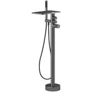 WANGCAIER Freestanding Bath Taps, Waterfall Hand Shower Bathtub Faucet, Hot and Cold Water Brass Shower Mixer Faucet Set, Single Lever Handle, for Bathroom Bathtub