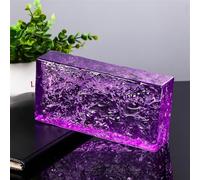 WANGCAIER Glass Block, Transparent Ice Crystal Patterned Glass Blocks Wall Decor, Solid Rectangular Glass Bricks, Crystal Bricks Used in Building Fields Such as Wall partitions