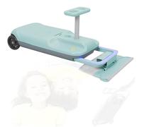 WANGCAIER Go Kart for Kids, Ride On Mop Floor Cleaner, Portable 5-Speed Cleaning Mopping Kart with Bearing Steering Rod, Adjustable Speeds, 360° Steering Wheel