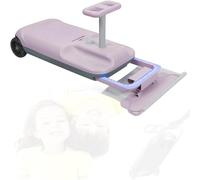 WANGCAIER Go Kart for Kids, Ride On Mop Floor Cleaner, Portable 5-Speed Cleaning Mopping Kart with Bearing Steering Rod, Adjustable Speeds, 360° Steering Wheel