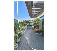 WANGCAIER Magnet Fly Grille Door Insect Protection, 170x260cm The Magnetic Curtain is Ideal for The Garage Kitchen and Caravan, Child -Light Adhesive Assembly Without Drilling, White