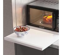 WANGCAIER Microwave Oven Rack, Pull out Kitchen Storage with Soft Close & Full Extension Sliding Drawers, Carbon Steel Organizer for Countertop, No Assembly Required(Black)