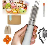 WANGCAIER Needle Felting Kit, Electric Felting Needle Machine Kit, 1-7 Needles with Speed Control, Wool Feltings Tool, Motor Stroke 2cm, for DIY Wool Painting, Felted Craft Work