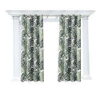 WANGCAIER Outdoor Curtain Printed Banana Leaf Drape Blackout Light Blocking Fade Resistant Waterproof with Grommet Rust-Proof For Garden Porch Patio Gazebos Pergola Pool,4pcs-W2.0m×H2.7m