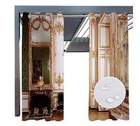 WANGCAIER Patio Waterproof Outdoor Curtain, Wind-Break Drapes with Grommets Keep Privacy For Pergola Terrace Garden Balcony Decoration, 2 Panel,A-2×W105*230cm(41 * 91in)