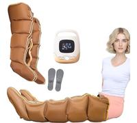 WANGCAIER Pressotherapy Lymphatic Drainage Massager with 2 Heat Levels, Pressotherapy Leg Compression Boots 5 Airbags Pressotherapy Machine for Home, Leg Massagers for Pain and Circulation