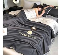 WANGCAIER Simple Summer Blanket Made of Ice Silk, Summery Cool Thin Quilt, Washable and Lightweight Summer Blanket, Air Conditioner Quilt, Cooling Blanket for Hot Sleepers