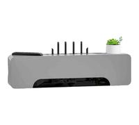 WANGCAIER WiFi Router Organizer Box, Cable Management Box, Does Not Block The Signal, Selected Pine Wood Glass Door Design, Need Assembly, for Living Rooms