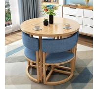 WANGCEPLSD Comedor 4 Sillas y Mesa, Mesas y Sillas de Recepción de Negociación, Sillas con Respaldo, Ideal para Oficina, Sala de Conferencias o Espacios Pequeños(Blue)