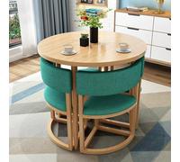 WANGCEPLSD Comedor 4 Sillas y Mesa, Mesas y Sillas de Recepción de Negociación, Sillas con Respaldo, Ideal para Oficina, Sala de Conferencias o Espacios Pequeños(Green)