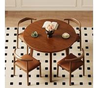 WANGCEPLSD Conjunto Mesa y Sillas Cocina, Mesas y Sillas de Recepción de Negociación, Fabricado en Madera de Caucho, Ideal para Salón, Sala de Estar o Cocina(Brown,60cm/24in)