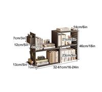 WANGCEPLSD Estante Escritorio Ajustable, Organizador Cocina con Tablero Perforado de Metal, para Oficina, Escuela, Hogar, Dormitorio, Organiza Tu Almacenamiento(Black)