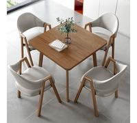 WANGCEPLSD Mesa Comedor con Sillas 4, Mesas y Sillas de Recepción de Negociación, Tablero de MDF, Patas de Acero Al Carbono, para Bar, Balcón, Biblioteca O Sala de Billar(Gray)