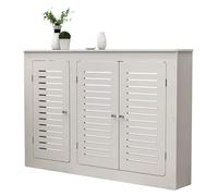 WANGCEPLSD Mueble Radiador, Cubre Radiadores de Tablero de Madera y Plástico, 3 Puertas con Manijas, Disipación de Calor Hueca, para El Hogar, Sala de Estar, Dormitorio(110 * 70 * 20cm/43 * 28 * 8in)