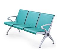 WANGCEPLSD Silla de Banco de Recepción de 3 Plazas, Sillas de Recepción de Oficina con Reposabrazos, Estructura de Acero, para Aeropuertos, Mercados, Bancos y Hospitales(Green)