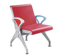 WANGCEPLSD Silla de Recepción Individual con Braccioli, Sillas de Recepción de Oficina a Una Piazza, Struttura in Acciaio, per Salone di Bellezza, Negozio, Hall(Red)