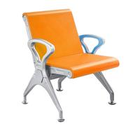 WANGCEPLSD Silla de Recepción Individual con Braccioli, Sillas de Recepción de Oficina a Una Piazza, Struttura in Acciaio, per Salone di Bellezza, Negozio, Hall(Orange)