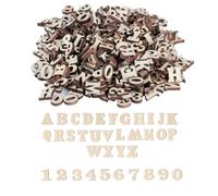 WangChaoJiu 400 Pcs Letras de Madera y Números de Madera, Alfabeto Madera