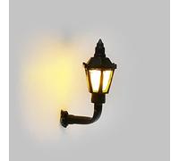 WANGCL 10 luces LED de pared modelo ferroviario mini luz de calle modelo ferrocarril lámpara para decoración de casa de muñecas micro accesorios de iluminación de paisaje