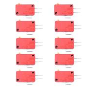 WANGCL 10 microinterruptor, rojo, 3 pines, micro interruptor, interruptor de límite para mini interruptores de límite Arcade