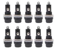 WANGCL 10 piezas 10 A 250 V portafusibles montaje en panel 5 x 20 mm portafusibles cubierta de tornillo para equipos eléctricos y motocicletas