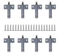 WANGCL 10 topes de bisagra de cierre suave para puerta de armario de cocina, cajón, cierre suave y silencioso, amortiguadores con tornillos, color gris