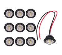WANGCL 10 Uds. De luces laterales para camiones, luces LED indicadoras de marcador lateral trasero, luces de señal de 3/4 "para camiones, autobuses, caravanas, caravanas, color blanco