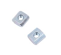 WANGCL 100PCS Tuerca de ranura en T deslizante Sujetador de tuerca de acero al carbono chapado en zinc para perfil de aluminio Tuerca de ranura cuadrada - EU20-M4