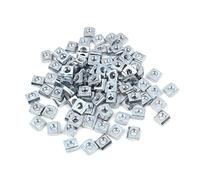 WANGCL 100PCS Tuerca de ranura en T deslizante Sujetador de tuerca de acero al carbono chapado en zinc para perfil de aluminio Tuerca de ranura cuadrada - EU20-M5