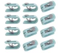 WANGCL 12 Clips de edredón de Seguridad sin alfileres para Funda de edredón antimovimiento, Clip para sábanas de Cama, para Toallas de Playa, colchas, Cortinas, Calcetines, Color Verde con Caja de