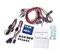 WANGCL 12 LED RC Car Light Kit Conjunto de Sistema de iluminación Kit de Luces Intermitentes de simulación Kit de Sistema de iluminación de Freno de dirección para RC Car1/10 RC Car/Truck/Crawler