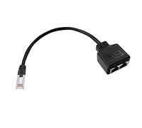 WANGCL 2 adaptadores de red RJ45 Ethernet divisor 1 a 2 con cable de red para computadora portátil, enrutador de escritorio, caja de TV, etc.