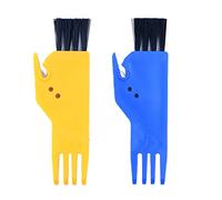 WANGCL 2 cepillos para polvo para aspiradora, cepillo de limpieza para robot de barrido, fácil de instalar, lavable, para robot de barrido (amarillo + azul)