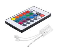 WANGCL 2 controladores remotos inalámbricos IR de 24 teclas con receptor LED controlador RGB para tiras de luces LED RGB 3528 5050 SMD