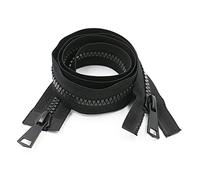 WANGCL 2 cremalleras separadoras bidireccionales #8 de 36 pulgadas, cremallera grande de plástico para coser abrigos, parka, chaqueta de plumón, cremalleras de resina resistentes a granel (90 cm)