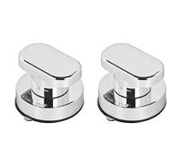 WANGCL 2 manijas de cristal con ventosa para puerta de baño, bañera, ducha, armario, nevera, puerta de cristal