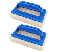 WANGCL 2 piezas de cepillo de pared de piscina esponja cepillo de limpieza suave bañera caliente accesorios piscina cepillo de limpieza con mango para spas pecera
